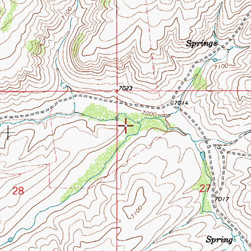 Topographic Map of Clifton Hollow, WY