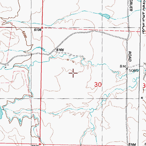 Topographic Map of Close Call Ditch, WY