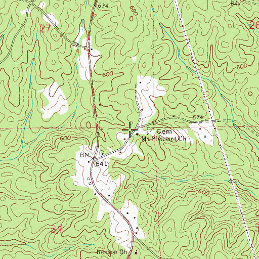 Topographic Map of Benson School (historical), AL