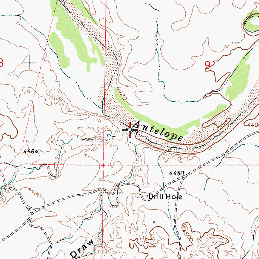 Topographic Map of Coal Bank Draw, WY