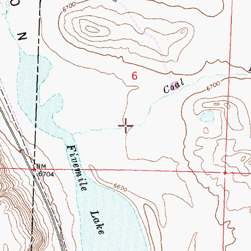 Topographic Map of Coal Bank Wash, WY