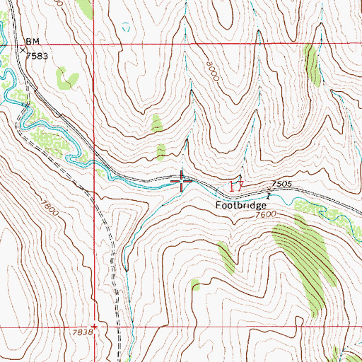 Topographic Map of Coal Creek, WY