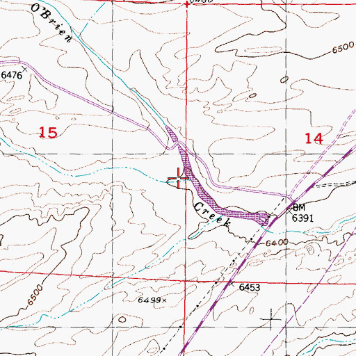 Topographic Map of Coal Creek, WY