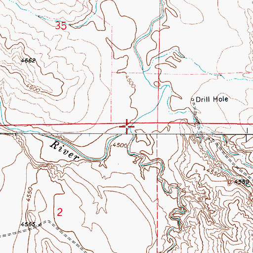 Topographic Map of Coal Creek, WY