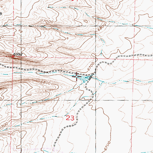 Topographic Map of Coal Creek Canyon, WY
