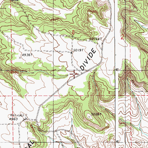 Topographic Map of Coal Divide, WY