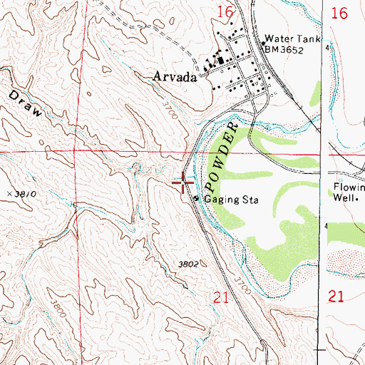 Topographic Map of Coal Draw, WY