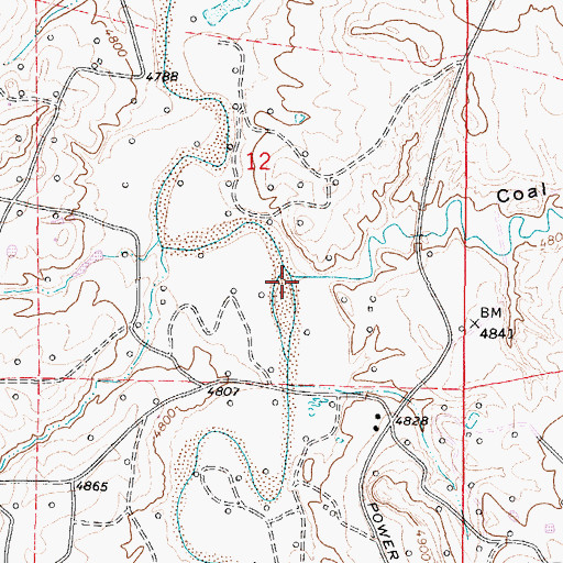 Topographic Map of Coal Draw, WY