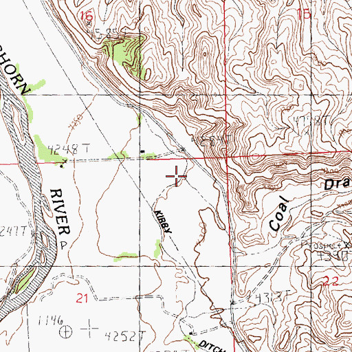 Topographic Map of Coal Draw, WY