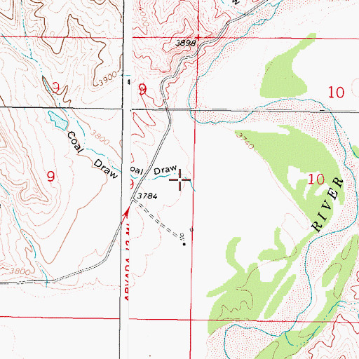 Topographic Map of Coal Draw, WY