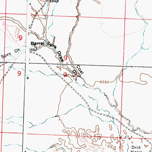 Topographic Map of Coal Gulch, WY