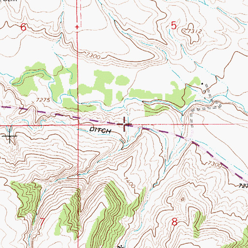 Topographic Map of Coal Hollow, WY