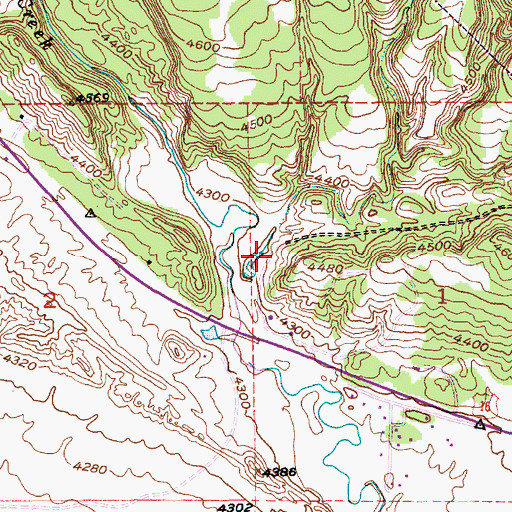 Topographic Map of Coal Mine Creek, WY