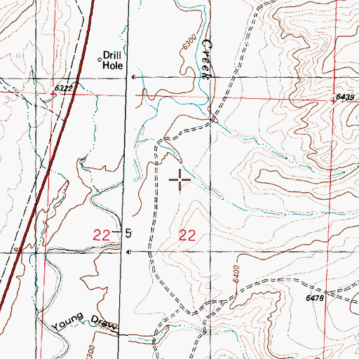 Topographic Map of Coal Mine Draw, WY