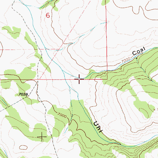 Topographic Map of Coal Mine Draw, WY