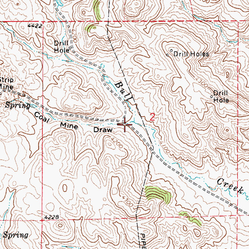 Topographic Map of Coal Mine Draw, WY
