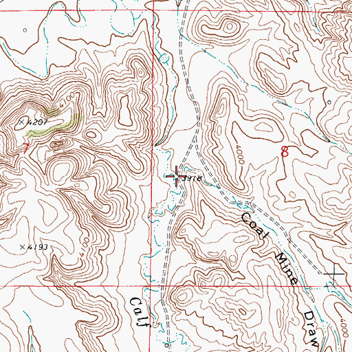 Topographic Map of Coal Mine Draw, WY
