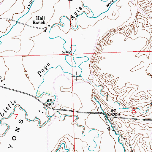 Topographic Map of Coal Mine Draw, WY