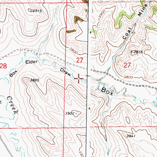 Topographic Map of Coal Mine Draw, WY