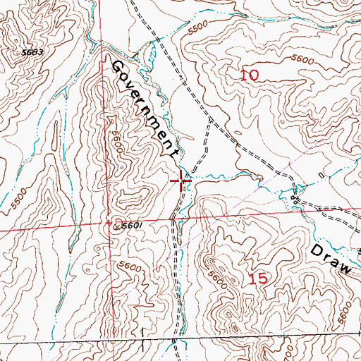 Topographic Map of Coal Mine Gulch, WY