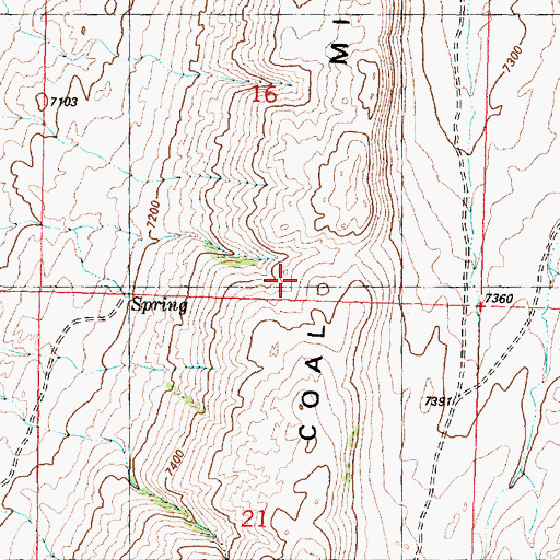 Topographic Map of Coal Mine Ridge, WY
