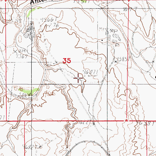 Topographic Map of Coal Mine School, WY