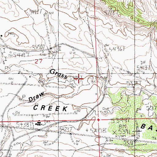 Topographic Map of Coalmine Draw, WY