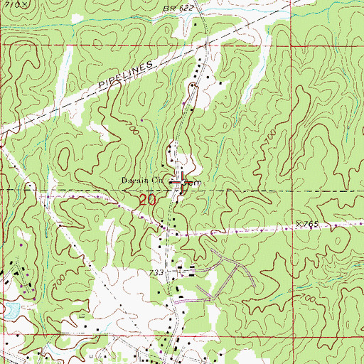Topographic Map of Durian School (historical), AL