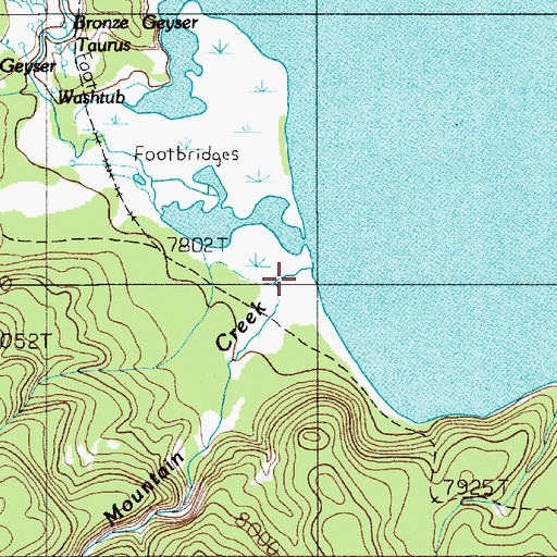 Topographic Map of Cold Mountain Creek, WY