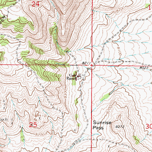 Topographic Map of Cole Ranch, WY