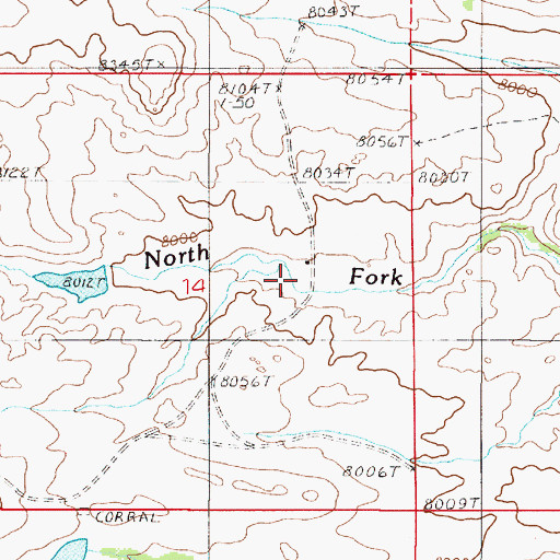 Topographic Map of Coles Ranch, WY