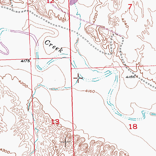 Topographic Map of Colter Draw, WY