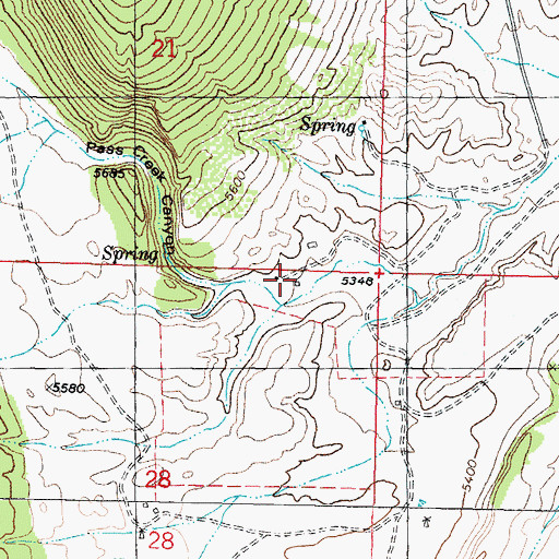 Topographic Map of Condit Ranch, WY