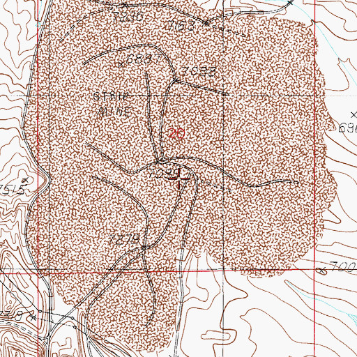 Topographic Map of Conroy Mine, WY