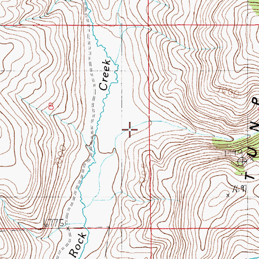 Topographic Map of Cook Canyon, WY