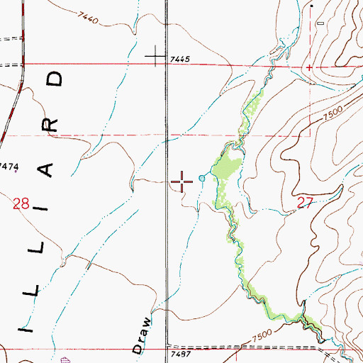 Topographic Map of Cook Draw, WY