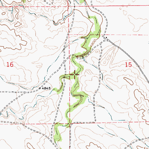 Topographic Map of Cooley Draw, WY