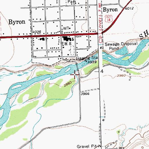 Topographic Map of Coon Creek, WY