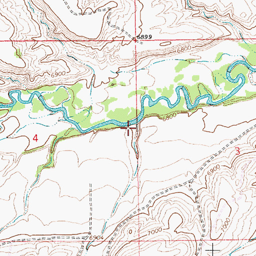 Topographic Map of Coon Hollow, WY