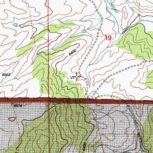 Topographic Map of Cooper Ranch, WY