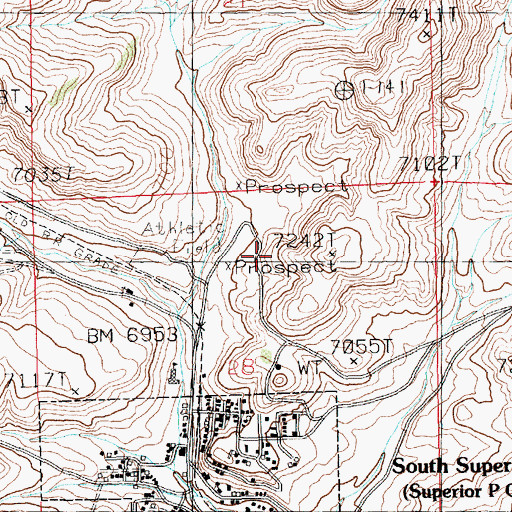 Topographic Map of Copenhagen Mine, WY