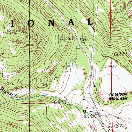 Topographic Map of Corbitt Ranch, WY