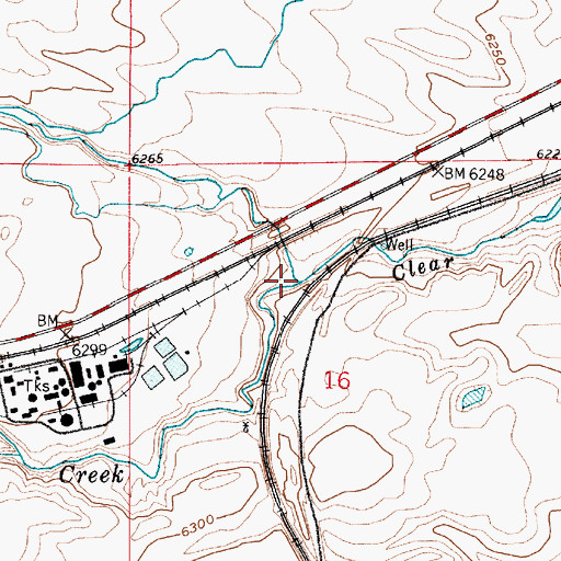 Topographic Map of Corlett Creek, WY