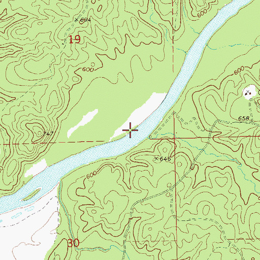Topographic Map of Matilda Ferry (historical), AL