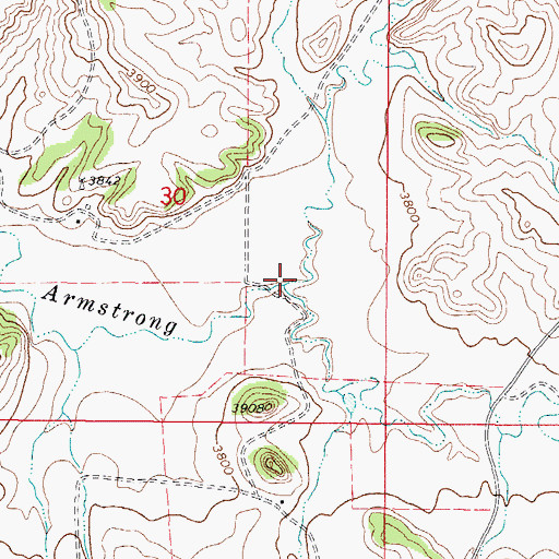 Topographic Map of Corral Creek, WY