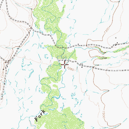 Topographic Map of Corral Creek, WY