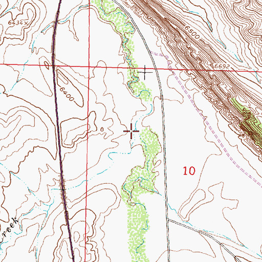 Topographic Map of Corral Creek, WY