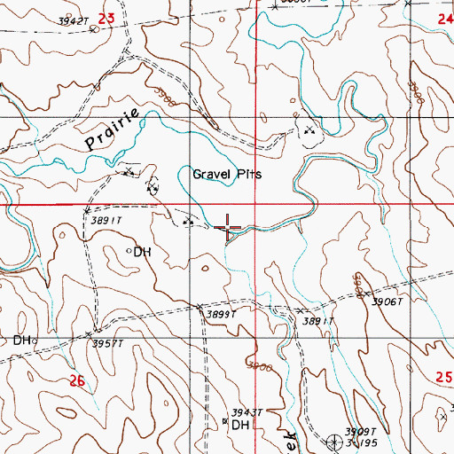 Topographic Map of Corral Creek, WY