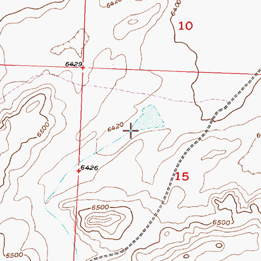 Topographic Map of Cottonwood Creek, WY