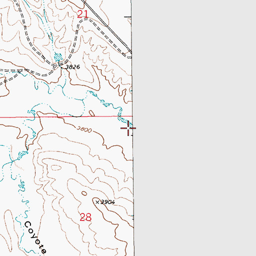 Topographic Map of Cottonwood Creek, WY